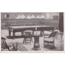 Antique Chess Board Pagoda Fire Billiards Devonport YMCA Postcard
