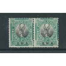south west africa sg58 mnh sg 58 aged gum pair antelopes
