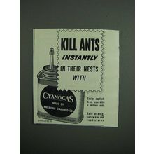 1951 American Cyanamid Cyanogas Ad - Kills Ants