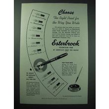 1951 Esterbrook Model 444 Desk Pen Set Ad - Choose