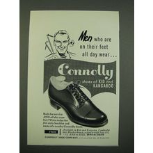 1956 Connolly Shoe Ad - Men Who Are On Their Feet All Day Wear