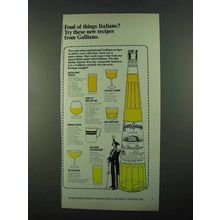 1969 Galliano Liqueur Ad - Fond of Italiano?