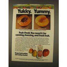 1976 Fruit-Fresh Produce Protector Ad - Yukky Yummy
