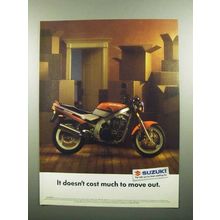 1990 Suzuki GS500E Motorcycle Ad - Move Out