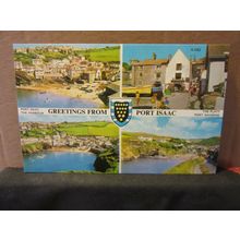 multiview, PORT ISAAC, CORNWALL unused vintage postcard by Harvey Barton (A) =