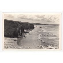 Gwithian Beach & Cliffs Looking Towards Hayle Postcard Cornwall Penpol