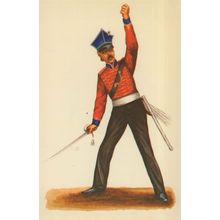 1st Squadron Prussian Officer 7th Regiment Of Urlans 1813 Postcard
