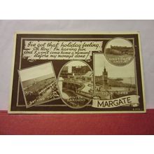 multiview, MARGATE, KENT used postcard by Valentine 1953 pm /