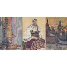 Czechoslovakia Beauty In Moravian Costume 3x Antique Postcard s