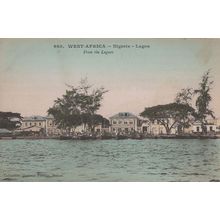 Nigeria Lagos From The Lagoon River Antique African Postcard