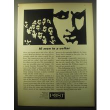 1960 The Saturday Evening Post Magazine Advertisement - 16 men in a cellar