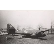 Unidentified German Military Bomber Plane Swastika Real Photo PB Postcard