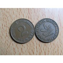 1964d 2 Pfennig Germany Coin