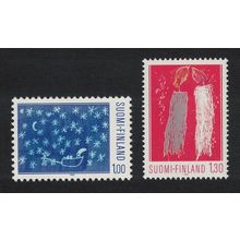 Finland Christmas Children's Drawings 2v 1983 MNH SG#1053-1054