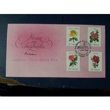 Australia Roses 1982 signed FDC hobart postmark