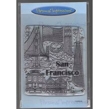 Personal Impressions. San Francisco Collage Stamp. Stamping Cardmaking Crafts