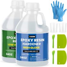 68Oz Crystal Clear Resin Kit,No Bubble & Not Yellowing Epoxy for Coating, Castin