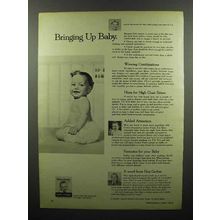 1959 Gerber's Baby Food Ad - Bringing Up Baby