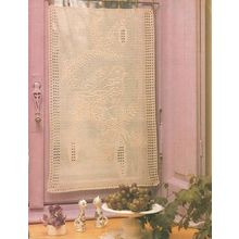 Crochet Curtain Pattern Bird In Fir Tree