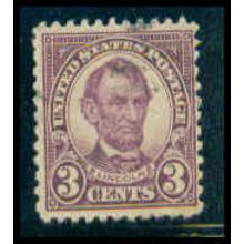 Used 635 3c Abraham Lincoln Barely Clears M09870