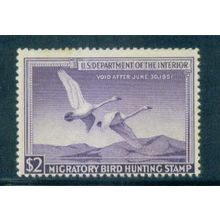 RW17 $2 Trumpeter Swans in Flight Just Clears MLH C1007