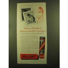 1956 Mallory Photoflash Batteries and B-C Cartridges Ad - Insurance