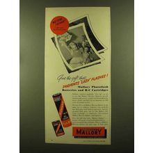 1956 Mallory Photoflash Batteries and B-C Cartridges Ad - Lazy