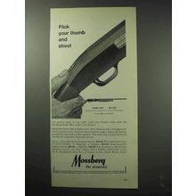 1963 Mossberg 500 Shotgun Ad - Flick Your Thumb