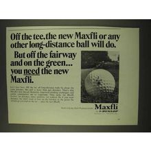 1973 Dunlop Maxfli Golf Ball Ad - Off the Tee