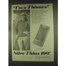 1976 Silva Thins Cigarettes Ad - a Thinner