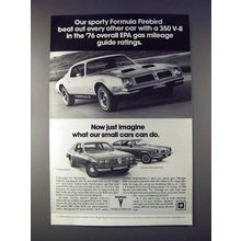 1976 Pontiac Formula Firebird Car Ad - Sporty!