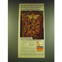 1966 Domino Brownulated Brown Sugar Ad - Christmas Fruit Cake recipe