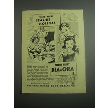 1948 Kia-Ora Fruit Drink Ad - Their first seaside holiday