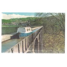 PONTCYSYLLTE AQUEDUCT, LLANGOLLEN, WALES used postcard by J Salmon 1974 pm #