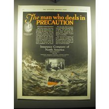 1923 Insurance Company of North America Ad - The man who deals in precaution