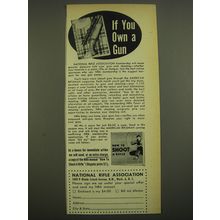 1952 National Rifle Association Ad - If you own a gun