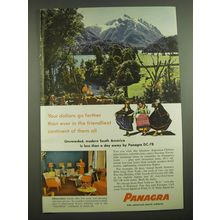 1957 Panagra Pan American Grace Airways Ad - Your dollars go farther than ever