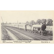 C1 Atlantic 4406 GNR Train at Stevenage Herts Railway Postcard