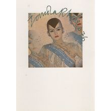 Zandra Rhodes Cactus & Cowboy Fashion Collection 1970s Postcard