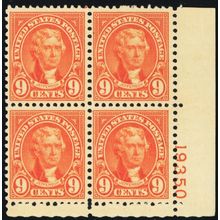 641, Mint VF NH 9¢ Plate Block ..* Stuart Katz