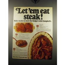 1969 Campbell's Soup Ad - Recipes for Steak Italiano, Pepper Steak
