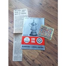 1968 FA Cup Semi Final Programme, Ticket & Newspaper – Everton vs Leeds Utd