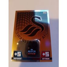 match attax 14/15 club badge swansea city no.289