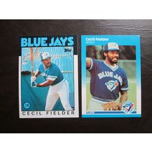 Two (2) Cecil Fielder Baseball Cards - See Pictures and Description Below