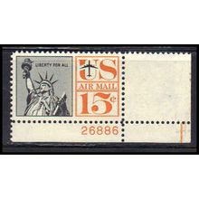 C63 15c Statue of Liberty Fine MNH P#S LR 26886 W2323