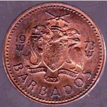1973 Barbados 1 Cent Coin