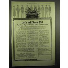 1918 Oliver Typewriter Ad - Let's All Save