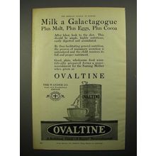 1918 Ovaltine Drink Ad - Milk a Galactagogue