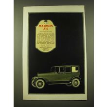 1918 Marmon 34 Closed Car Ad