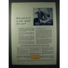 1923 Abbott Laboratories IZAL Disinfectant Ad - Family